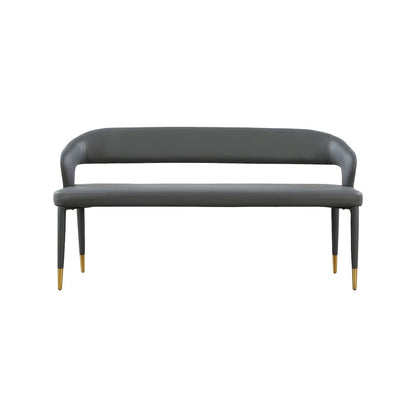 Destiny Grey Vegan Leather Bench