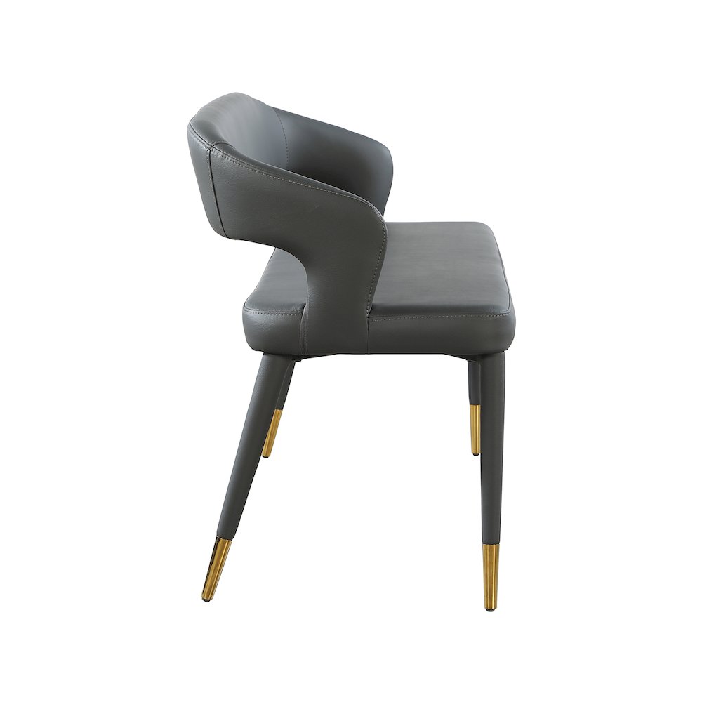 Destiny Grey Vegan Leather Bench