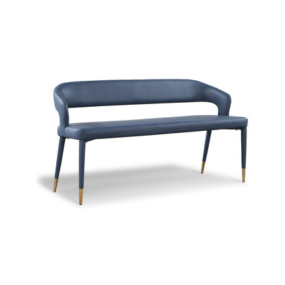 Destiny Navy Vegan Leather Bench