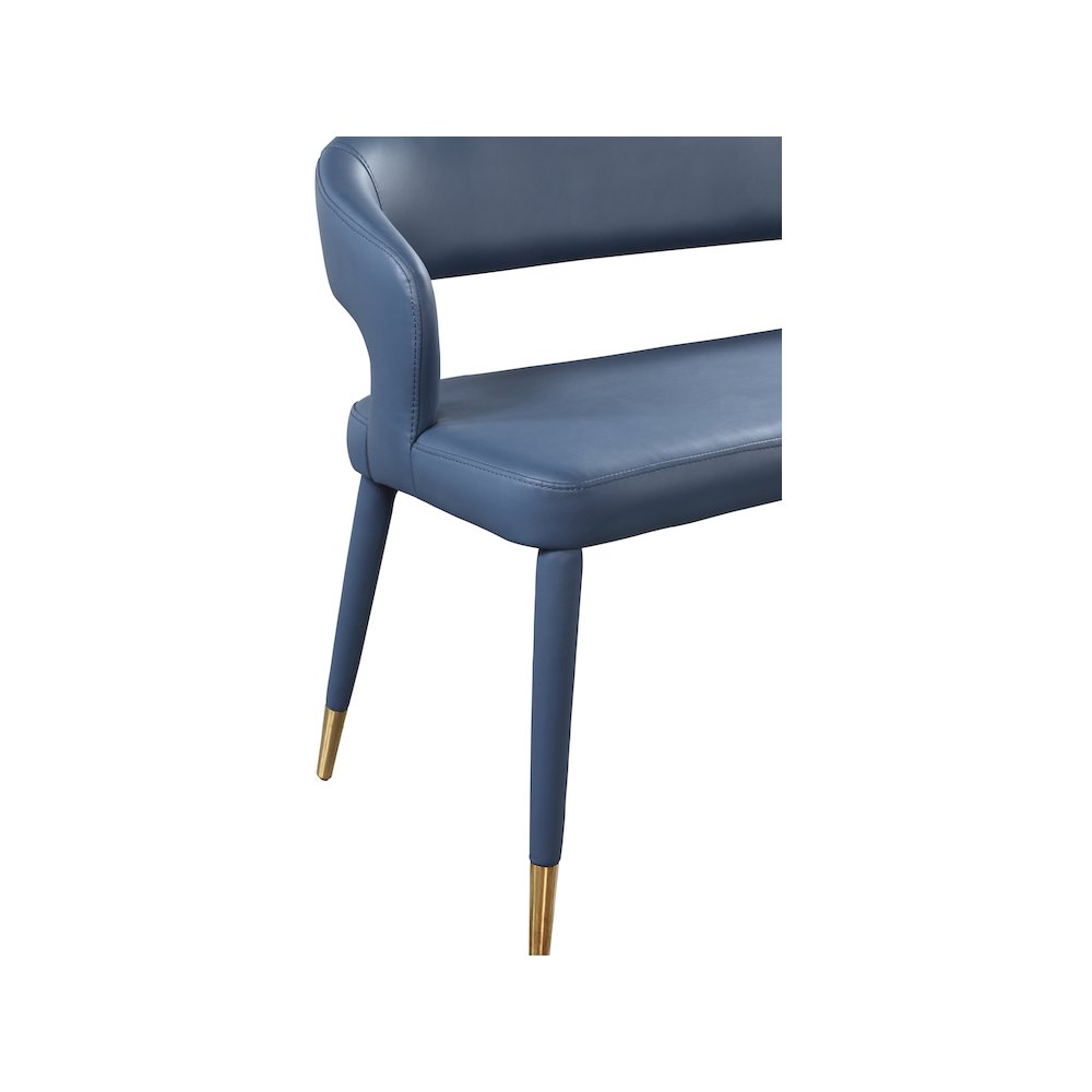 Destiny Navy Vegan Leather Bench