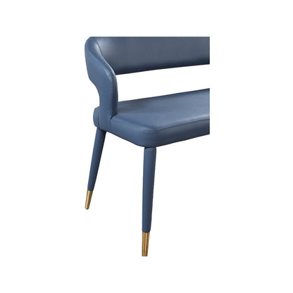 Destiny Navy Vegan Leather Bench