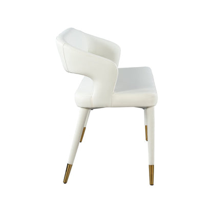 Destiny White Vegan Leather Bench