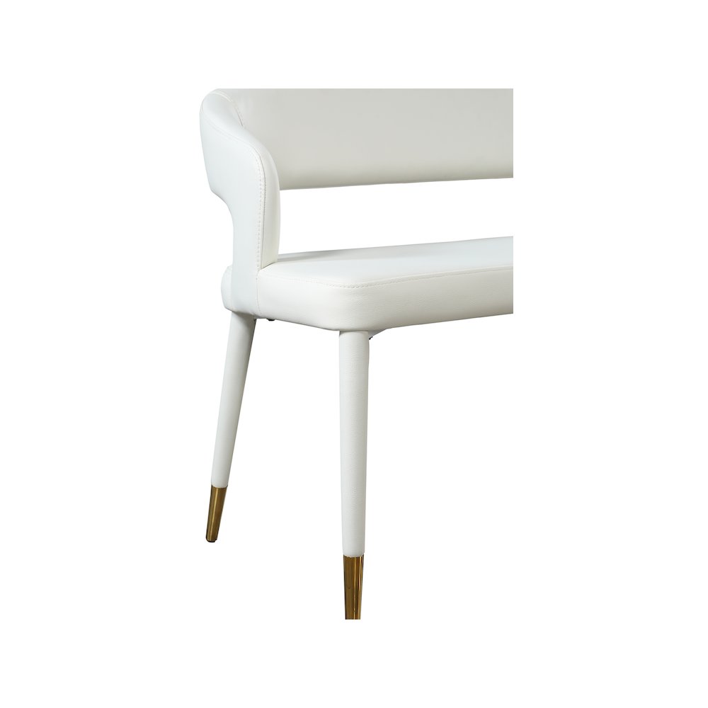 Destiny White Vegan Leather Bench