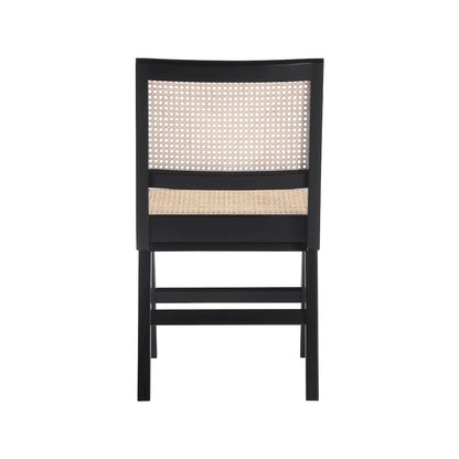 Preston Black Wood Dining Side Chair, Set of 2