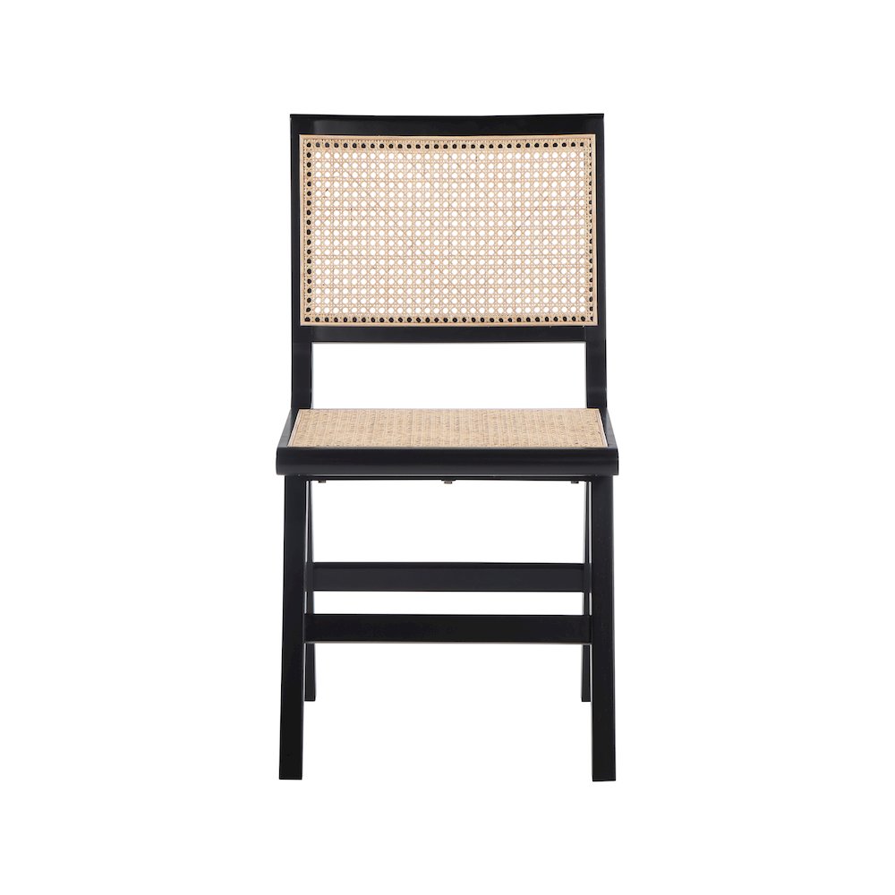Preston Black Wood Dining Side Chair, Set of 2
