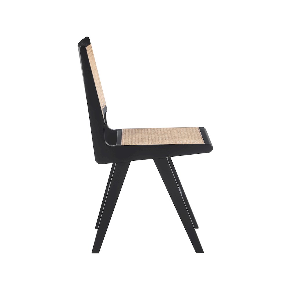 Preston Black Wood Dining Side Chair, Set of 2