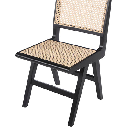 Preston Black Wood Dining Side Chair, Set of 2