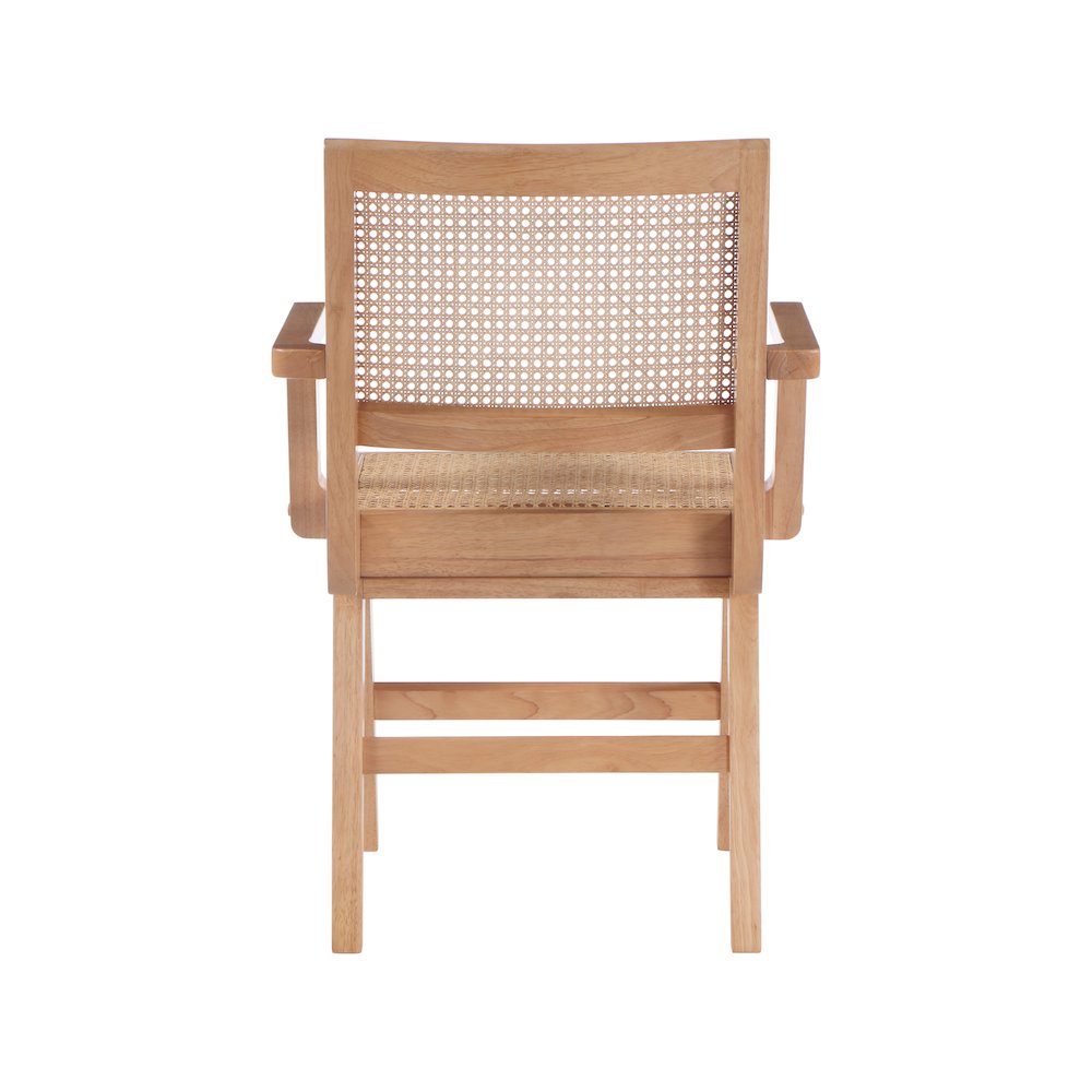 Preston Natural Wood Dining Arm Chair, Set of 2