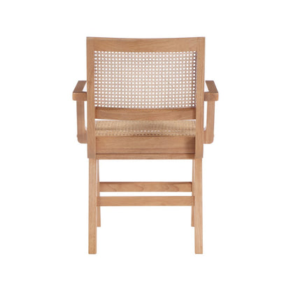 Preston Natural Wood Dining Arm Chair, Set of 2