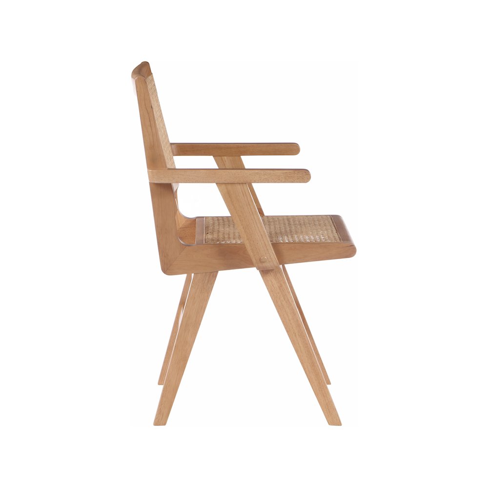 Preston Natural Wood Dining Arm Chair, Set of 2