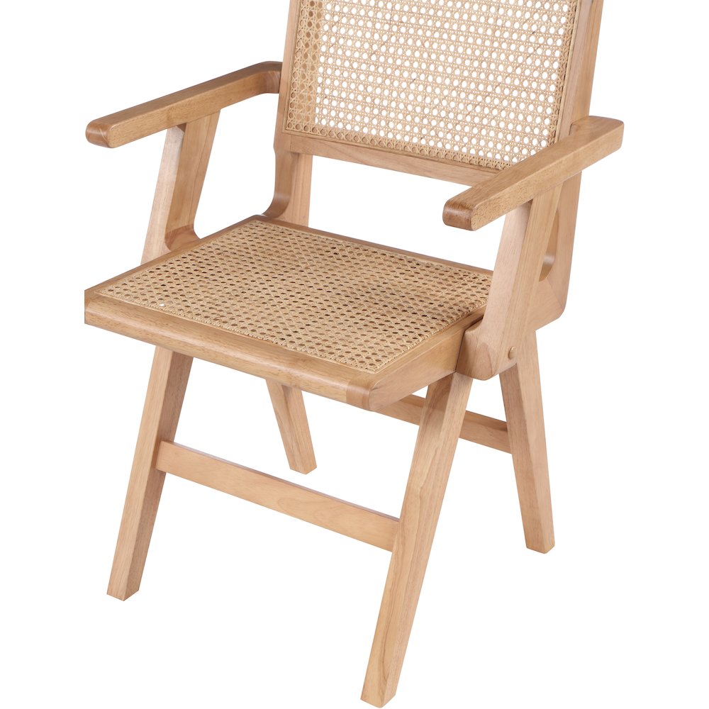 Preston Natural Wood Dining Arm Chair, Set of 2