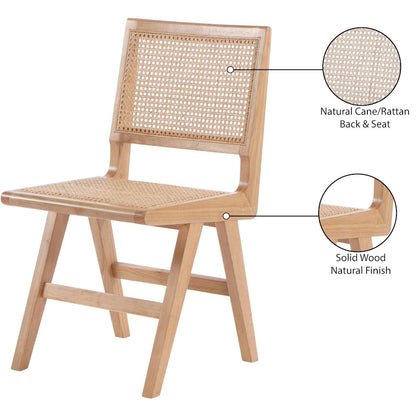 Preston Natural Wood Dining Side Chair, Set of 2