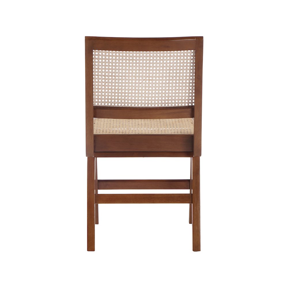 Preston Walnut Wood Dining Side Chair, Set of 2