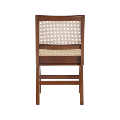 Preston Walnut Wood Dining Side Chair, Set of 2