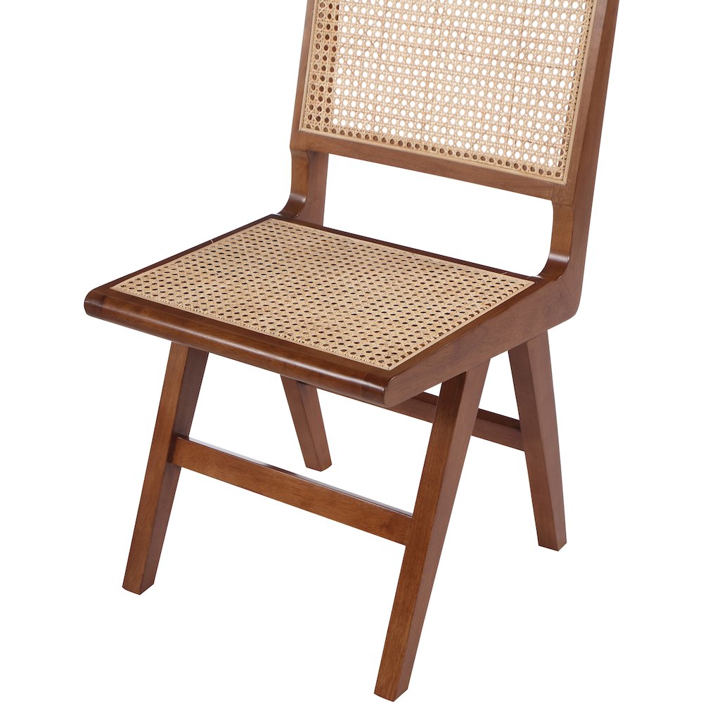 Preston Walnut Wood Dining Side Chair, Set of 2