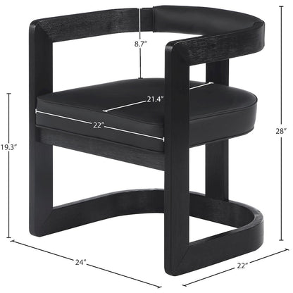 Manchester Black Vegan Leather Dining Chair