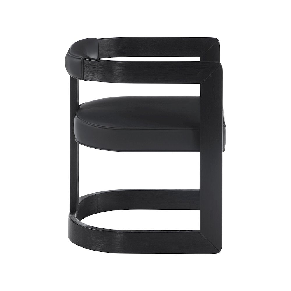 Manchester Black Vegan Leather Dining Chair