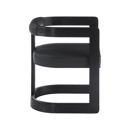 Manchester Black Vegan Leather Dining Chair