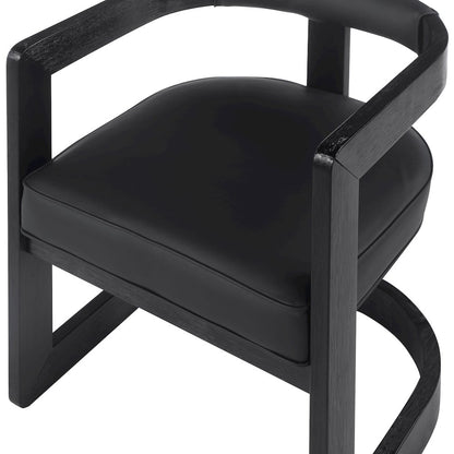 Manchester Black Vegan Leather Dining Chair