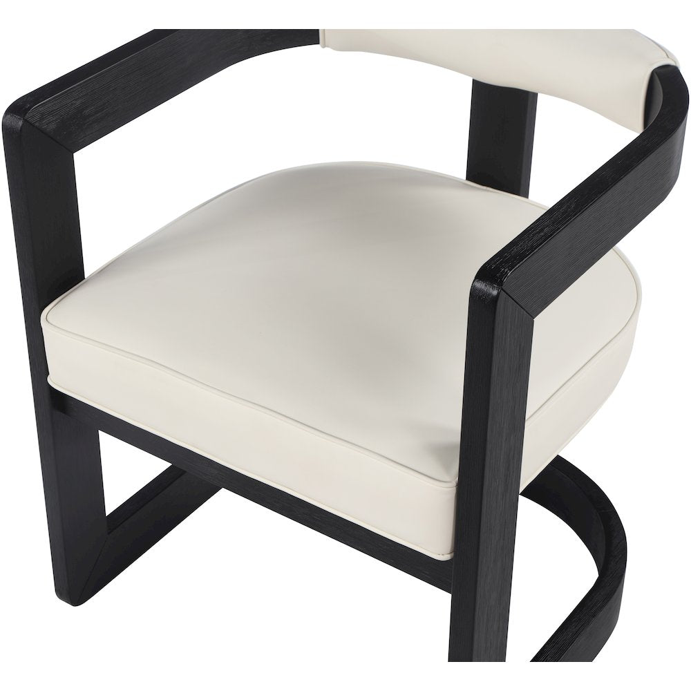 Manchester Cream Vegan Leather Dining Chair