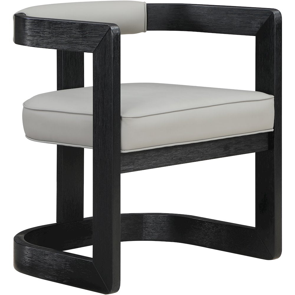 Manchester Grey Vegan Leather Dining Chair