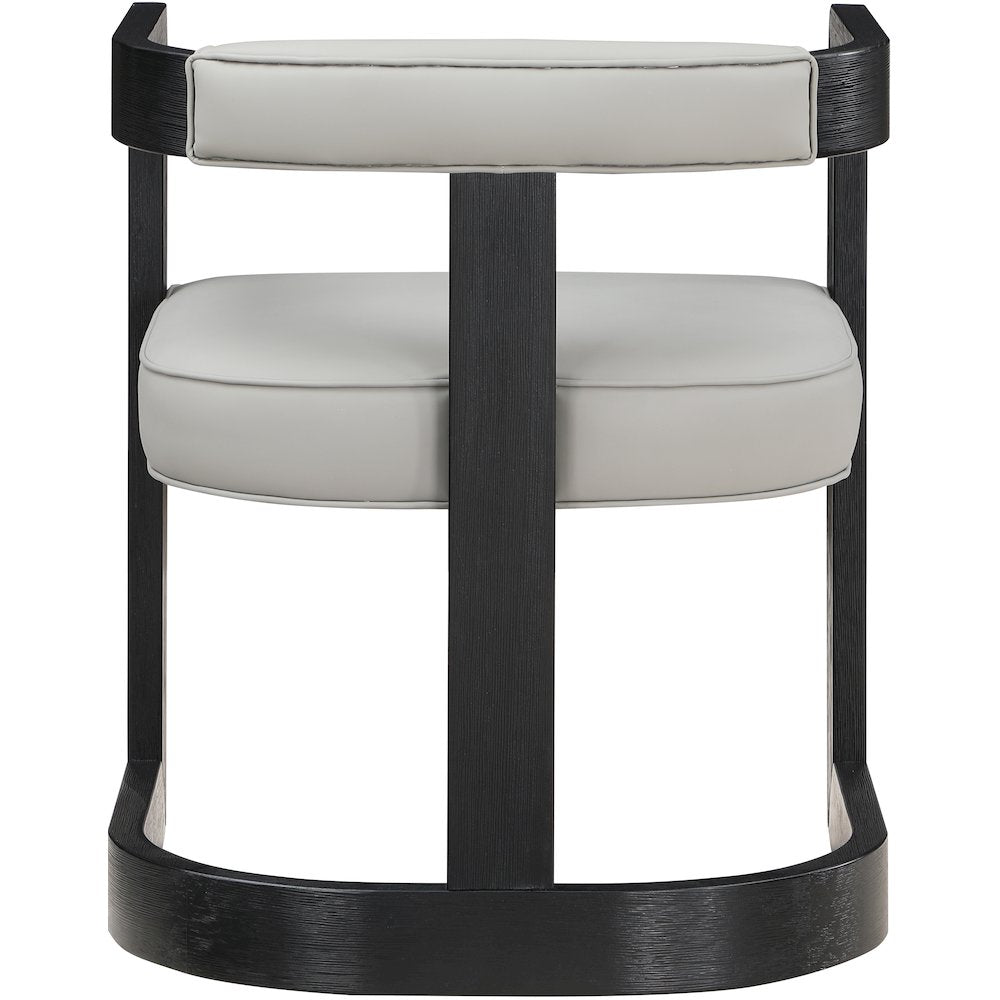 Manchester Grey Vegan Leather Dining Chair