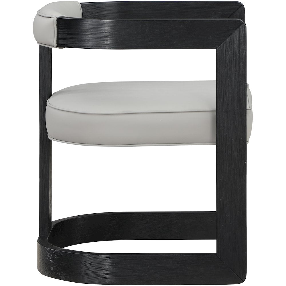 Manchester Grey Vegan Leather Dining Chair
