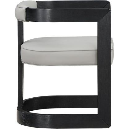 Manchester Grey Vegan Leather Dining Chair