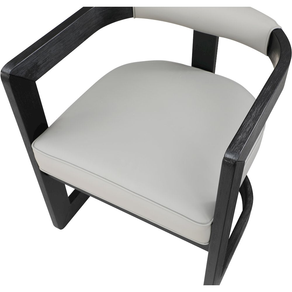 Manchester Grey Vegan Leather Dining Chair