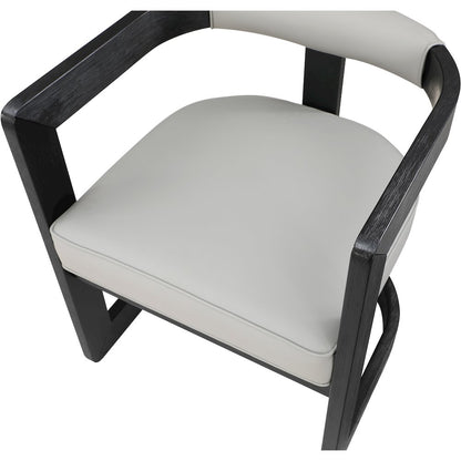 Manchester Grey Vegan Leather Dining Chair