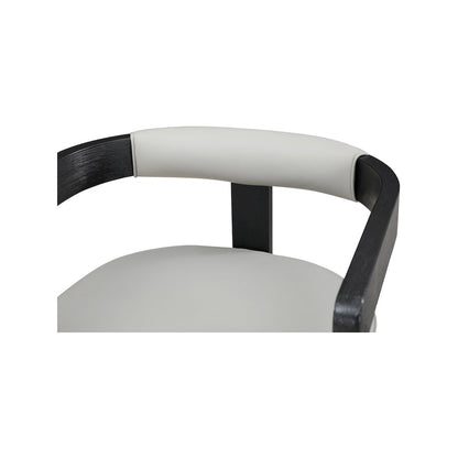Manchester Grey Vegan Leather Dining Chair
