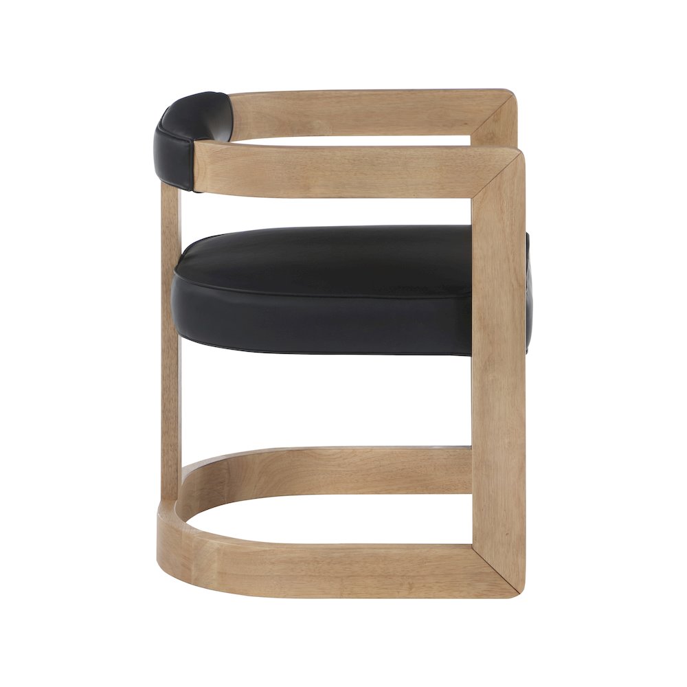 Manchester Black Vegan Leather Dining Chair