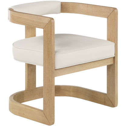 Manchester Cream Vegan Leather Dining Chair