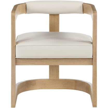 Manchester Cream Vegan Leather Dining Chair