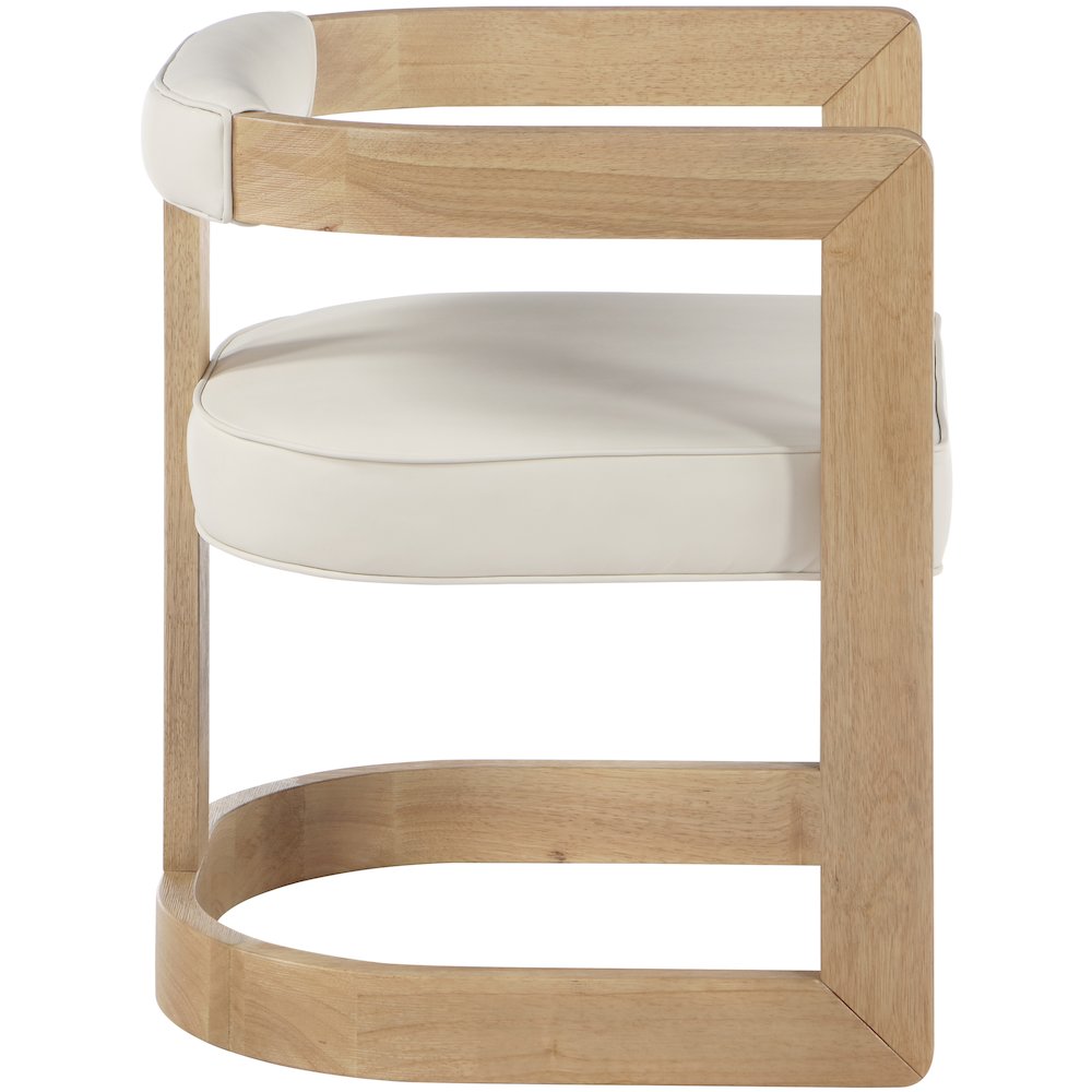 Manchester Cream Vegan Leather Dining Chair