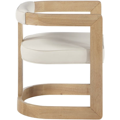 Manchester Cream Vegan Leather Dining Chair
