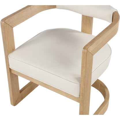 Manchester Cream Vegan Leather Dining Chair