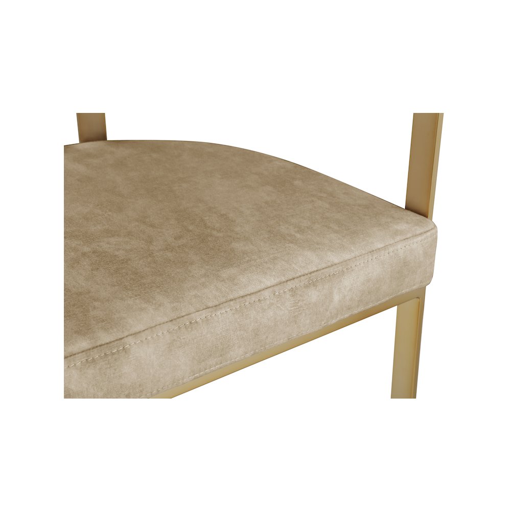 Marcello Beige Velvet Dining Chair, Set of 2