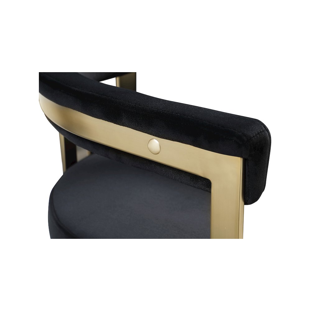 Marcello Black Velvet Dining Chair, Set of 2