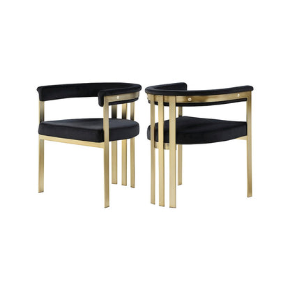 Marcello Black Velvet Dining Chair, Set of 2