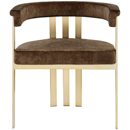 Marcello Brown Velvet Dining Chair, Set of 2