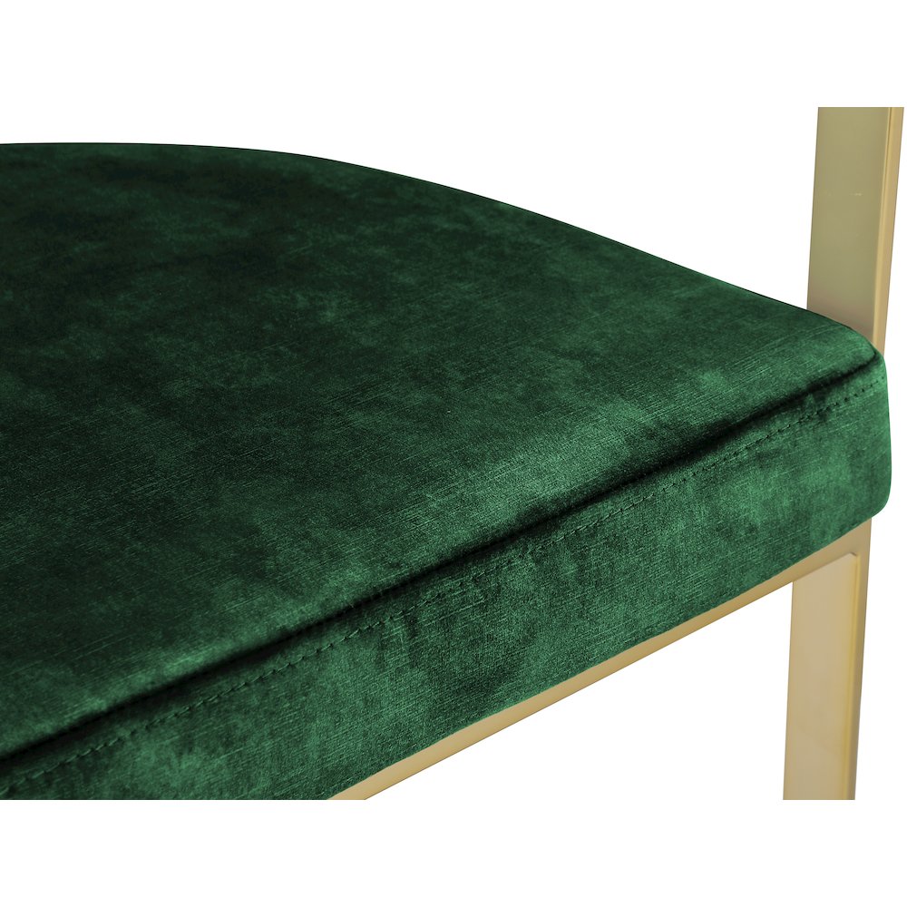 Marcello Green Velvet Dining Chair, Set of 2