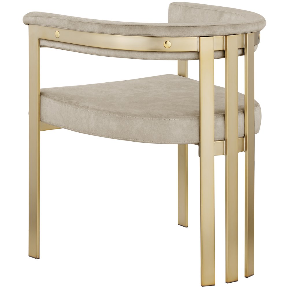 Marcello Stone Colored Velvet Dining Chair, Set of 2