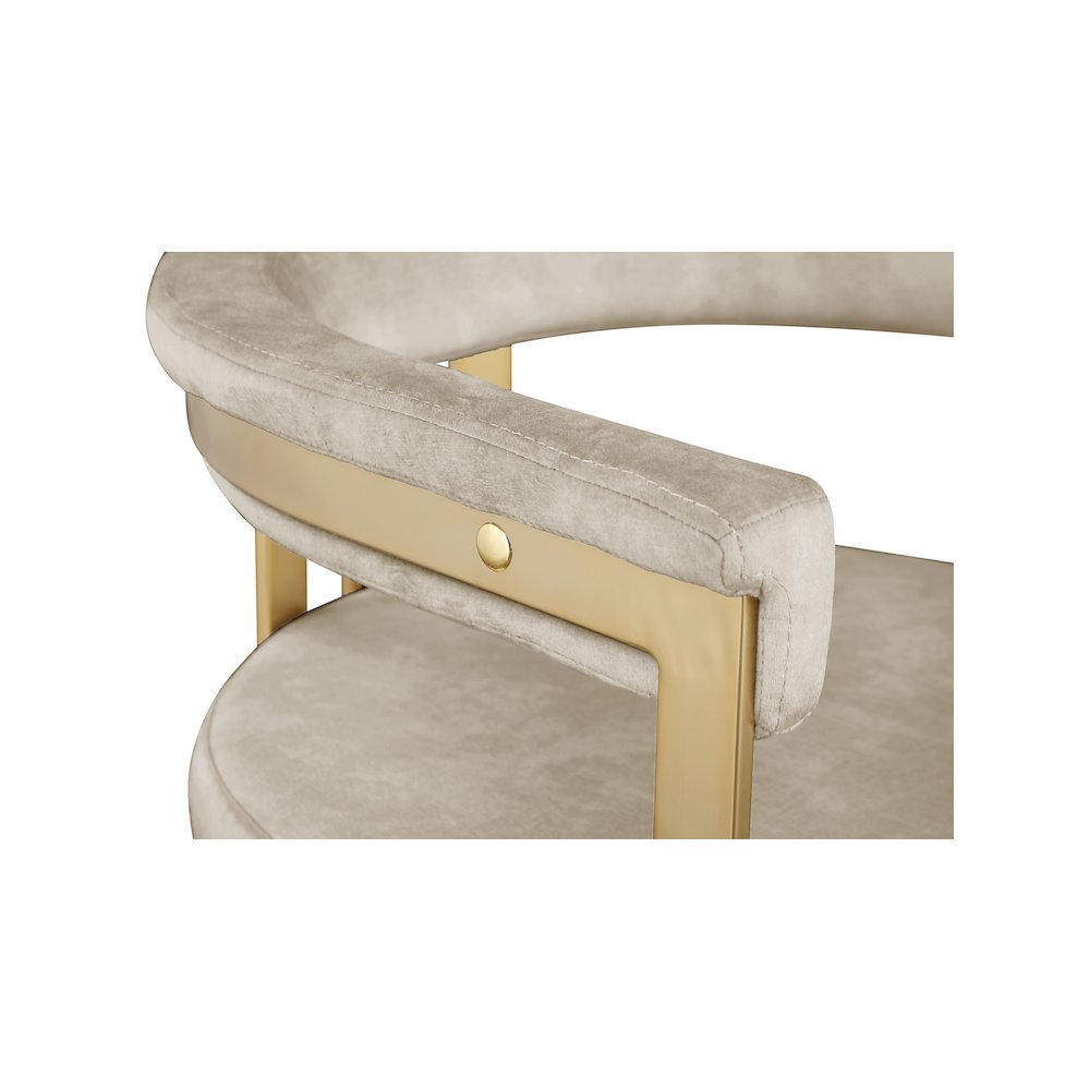 Marcello Stone Colored Velvet Dining Chair, Set of 2
