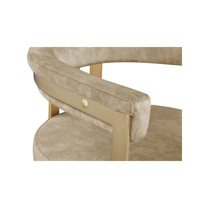 Marcello Beige Velvet Counter Stool, Set of 2