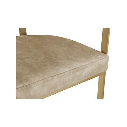 Marcello Beige Velvet Counter Stool, Set of 2
