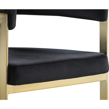 Marcello Black Velvet Counter Stool, Set of 2