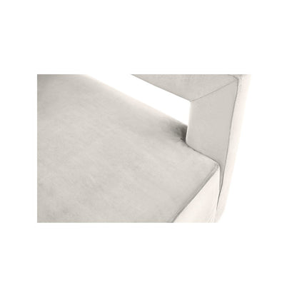 Armani Cream Velvet Accent Chair