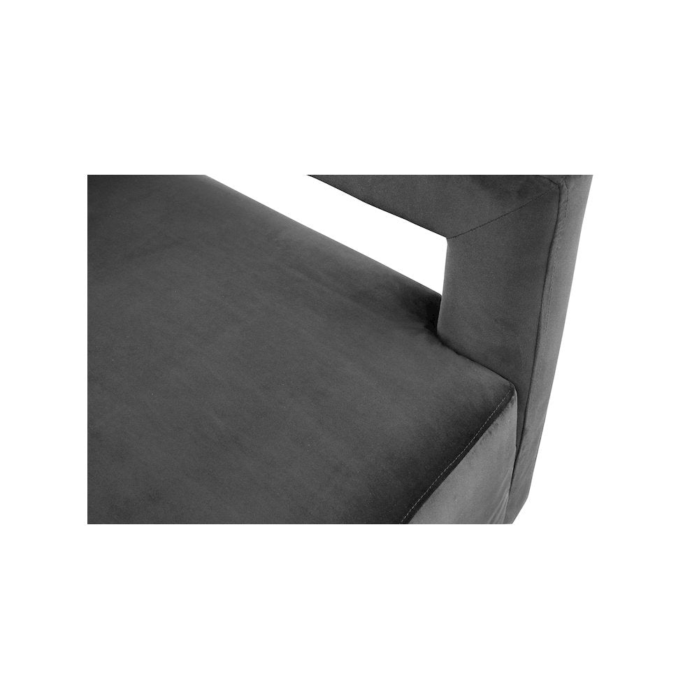 Armani Grey Velvet Accent Chair