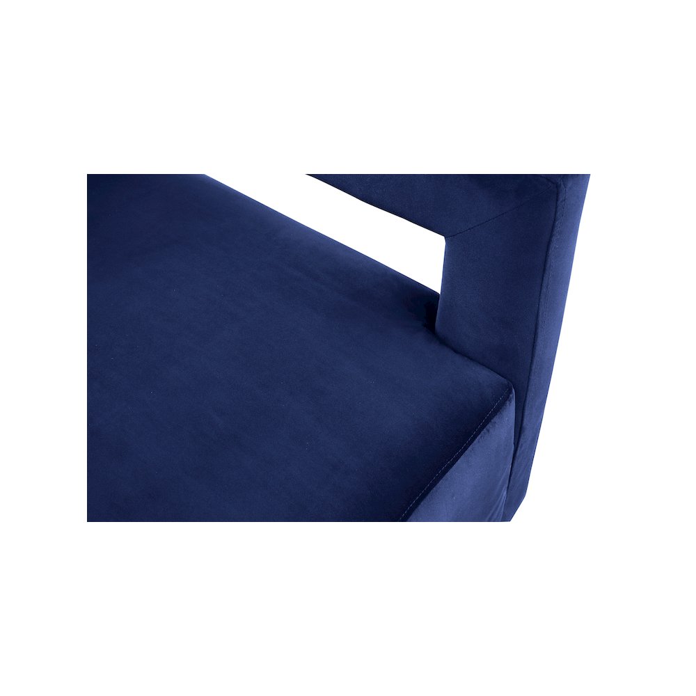 Armani Navy Velvet Accent Chair